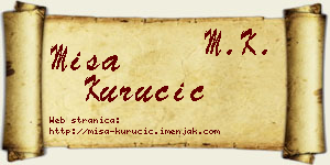 Miša Kurucić vizit kartica